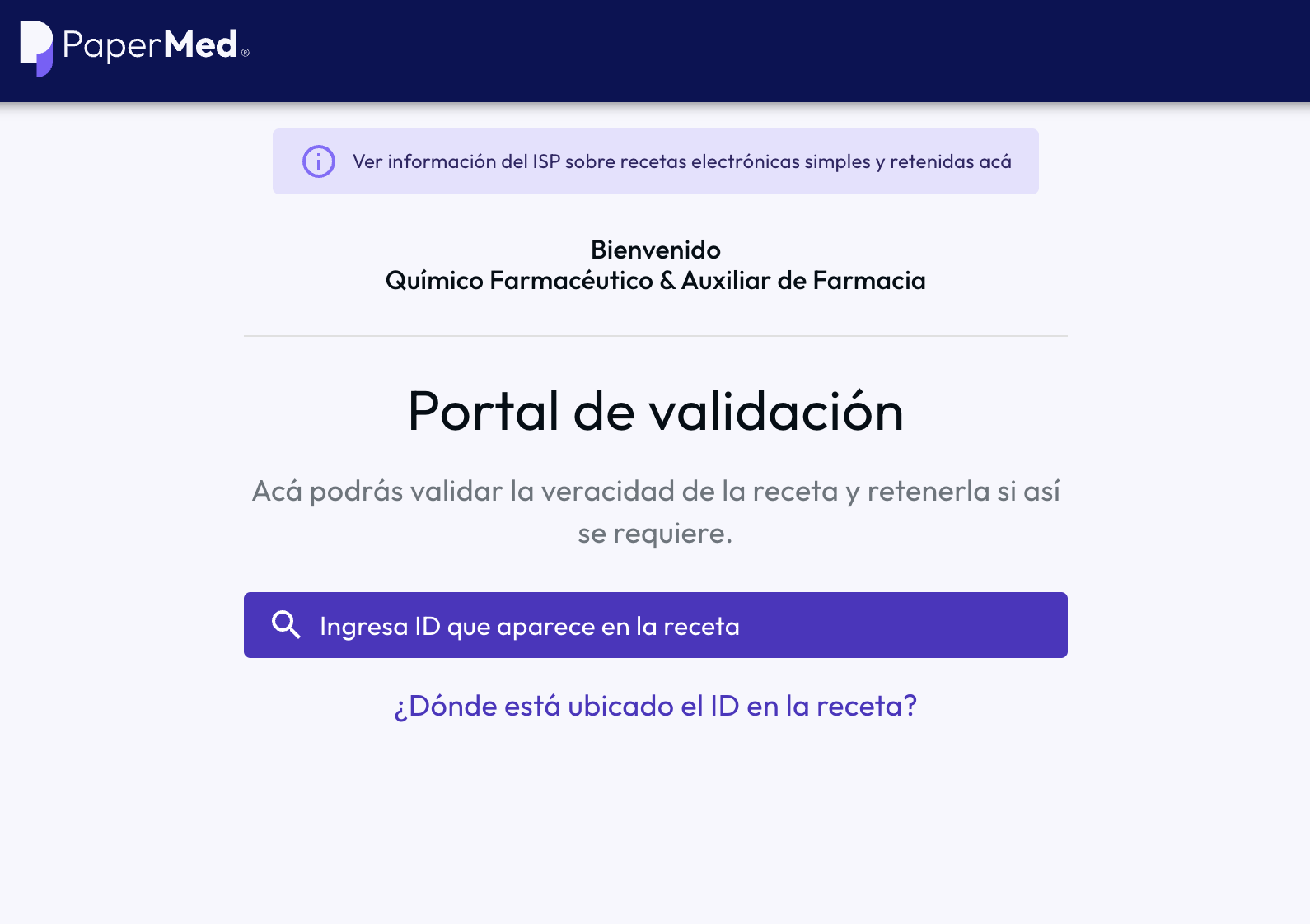 Validación y retención de recetas