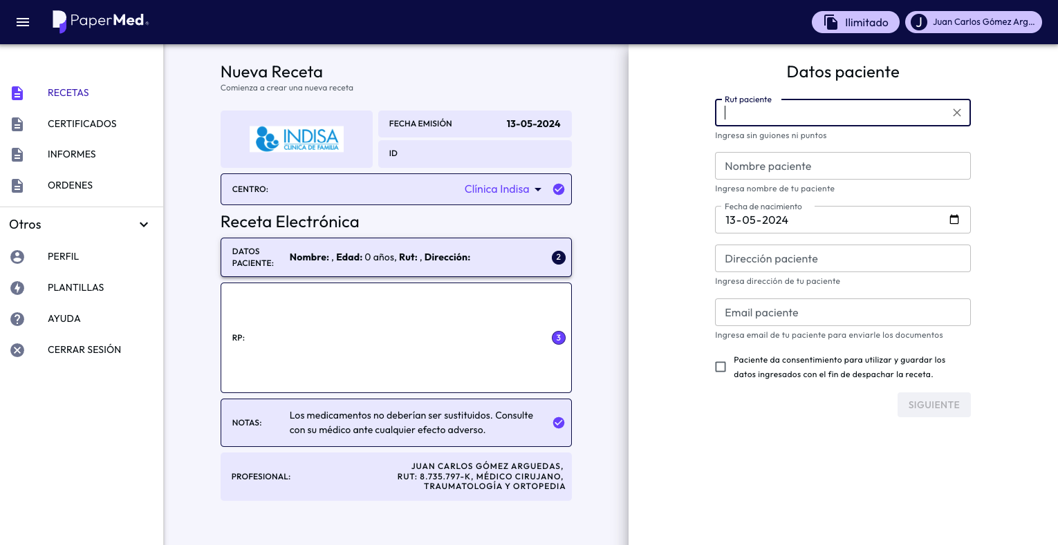 Cómo crear una receta simple