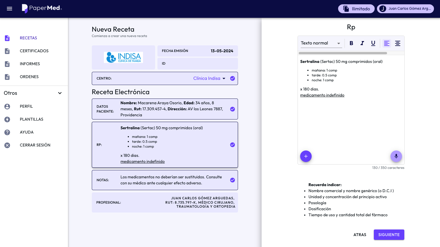Cómo crear una receta retenida