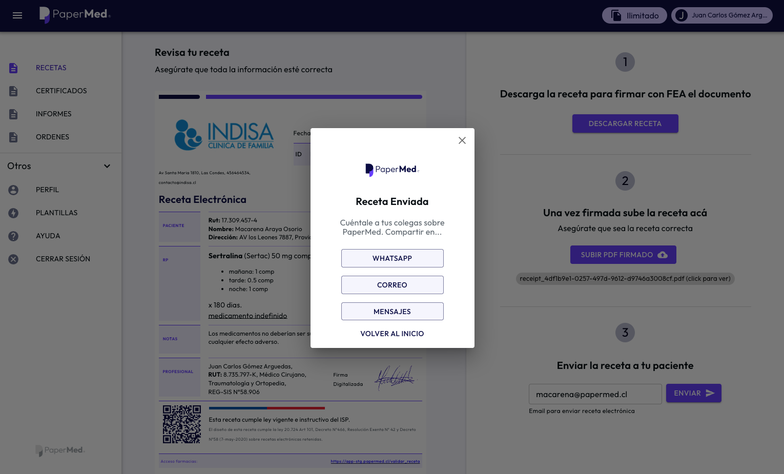Cómo crear una receta retenida